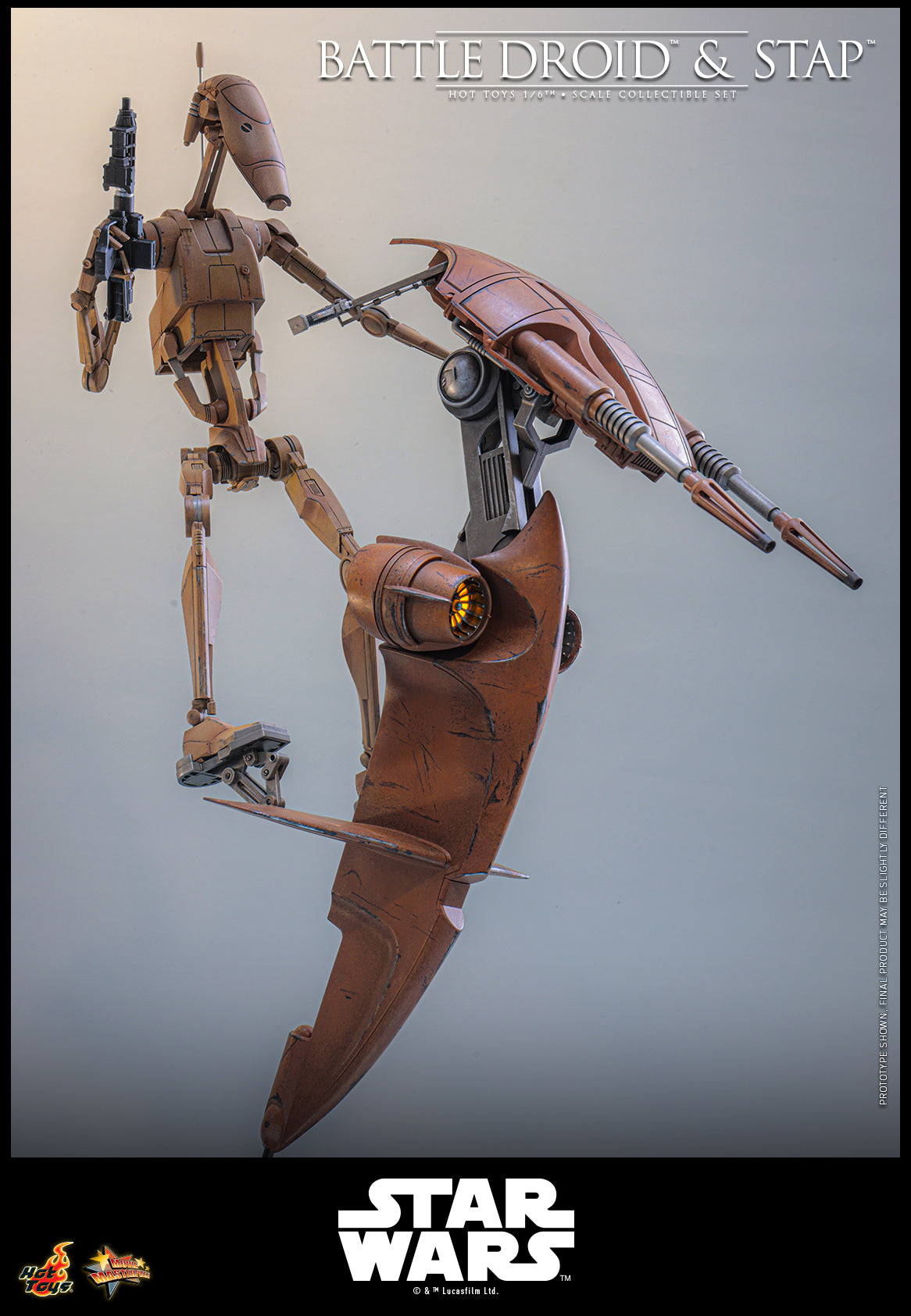 [Pre-Order] MMS887 - Star Wars: The Phantom Menace™ - 1/6th scale Battle Droid™ & STAP™ Collectible Set - ActionCity