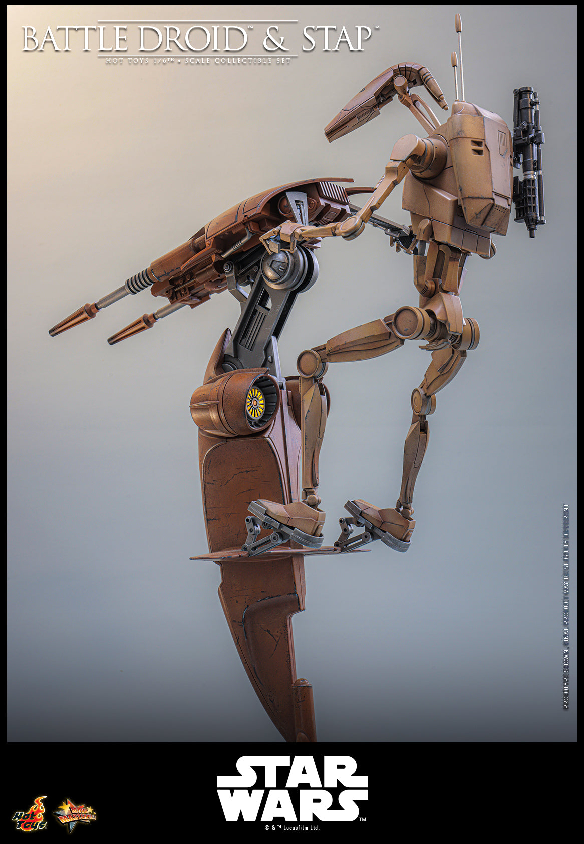 [Pre-Order] MMS887 - Star Wars: The Phantom Menace™ - 1/6th scale Battle Droid™ & STAP™ Collectible Set - ActionCity