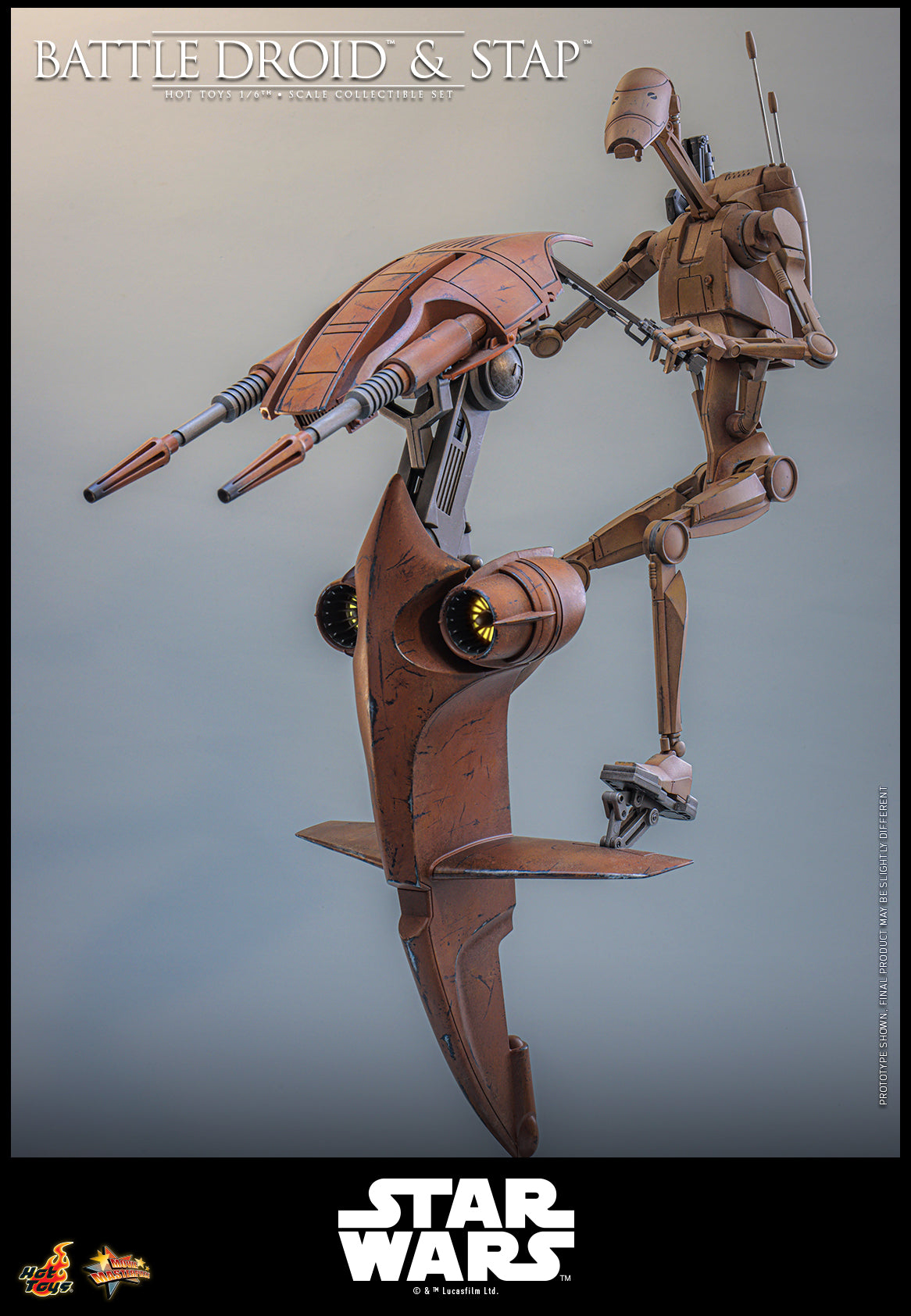 [Pre-Order] MMS887 - Star Wars: The Phantom Menace™ - 1/6th scale Battle Droid™ & STAP™ Collectible Set - ActionCity