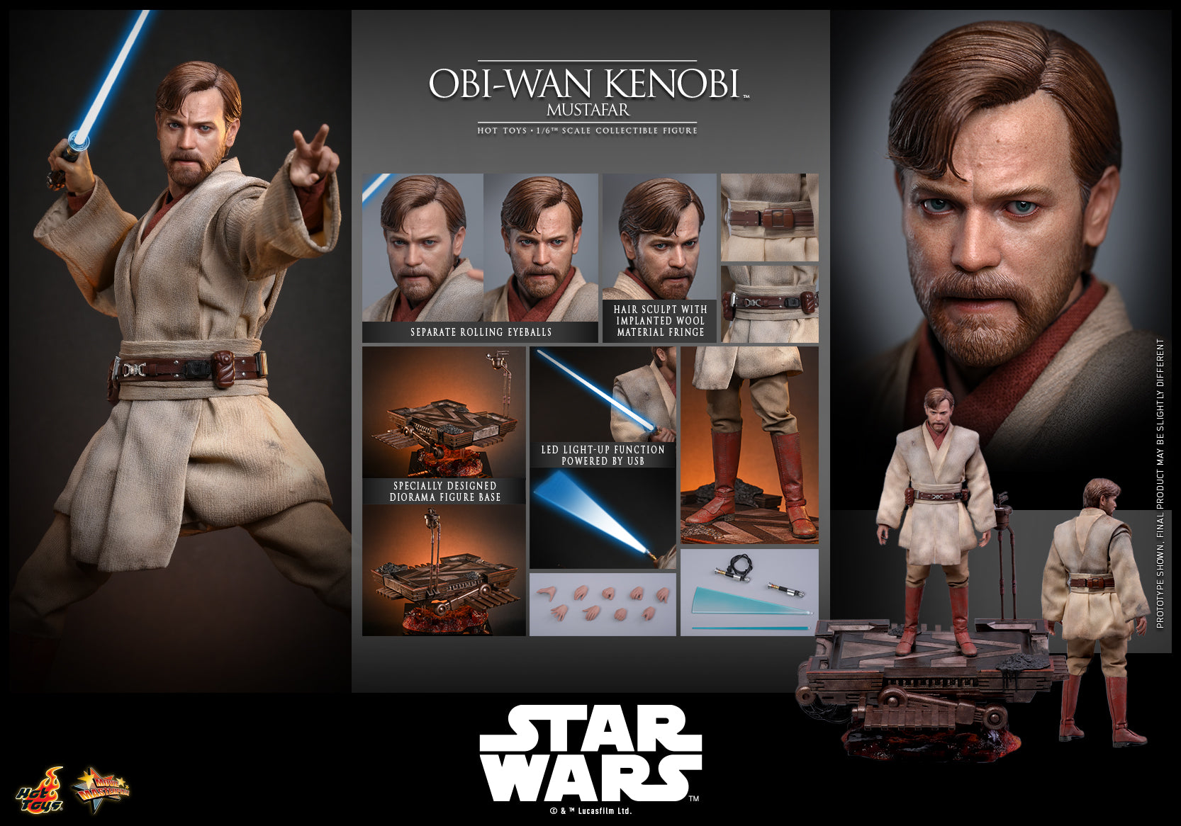 [Pre-Order] MMS843 - Star Wars: Revenge of the Sith™ - 1/6th scale Obi-Wan Kenobi™ (Mustafar) Collectible Figure
