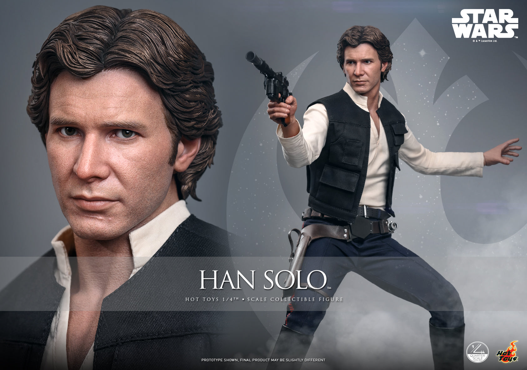 [Pre-Order] QS026 – Star Wars: A New Hope™ - 1/4th scale Han Solo™ Collectible Figure - ActionCity