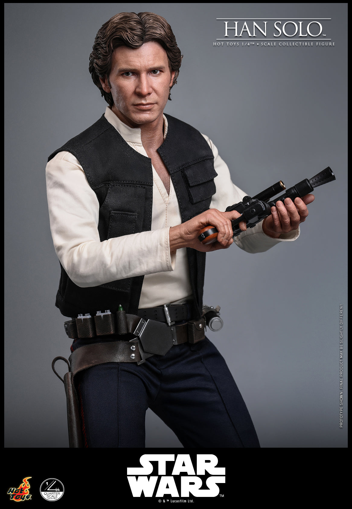 [Pre-Order] QS026 – Star Wars: A New Hope™ - 1/4th scale Han Solo™ Collectible Figure - ActionCity