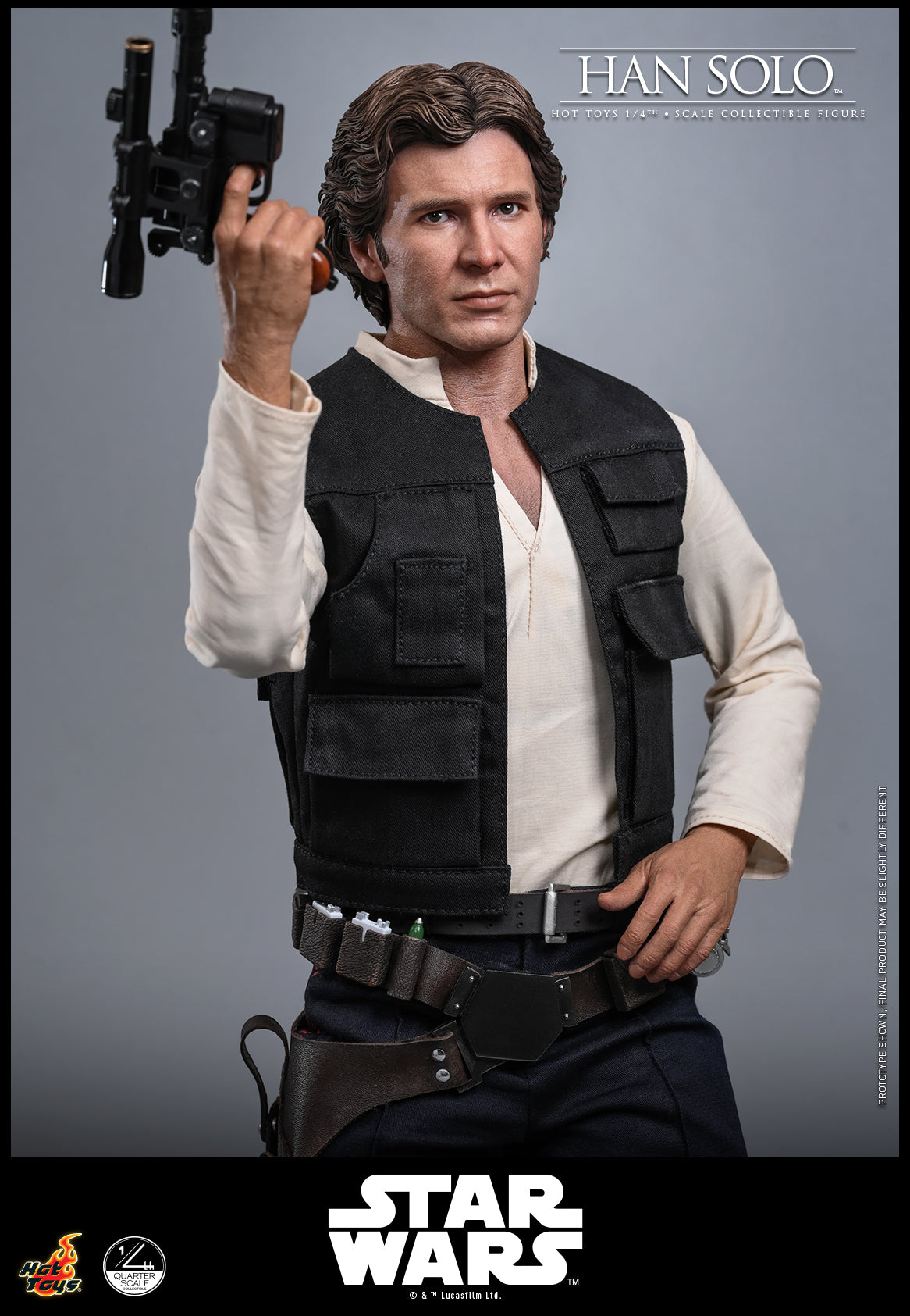 [Pre-Order] QS026 – Star Wars: A New Hope™ - 1/4th scale Han Solo™ Collectible Figure - ActionCity