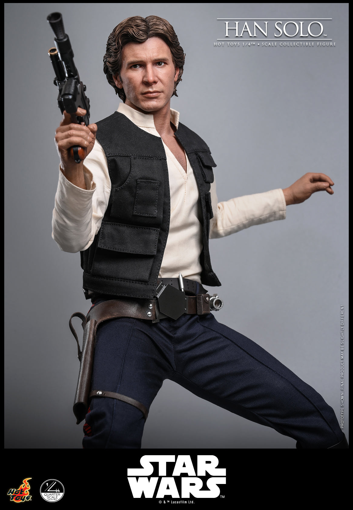 [Pre-Order] QS026 – Star Wars: A New Hope™ - 1/4th scale Han Solo™ Collectible Figure - ActionCity