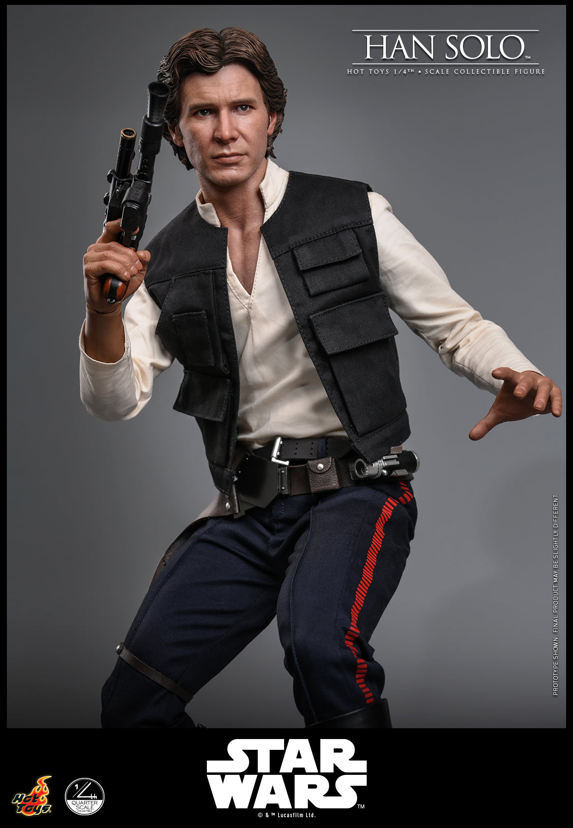 [Pre-Order] QS026 – Star Wars: A New Hope™ - 1/4th scale Han Solo™ Collectible Figure - ActionCity