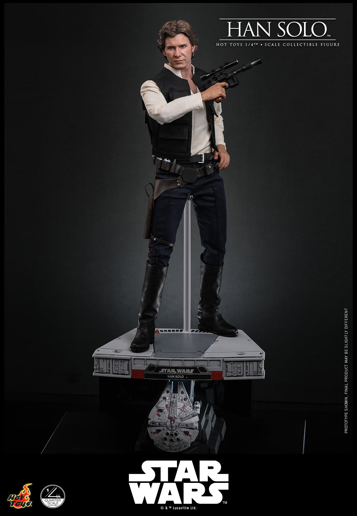 [Pre-Order] QS026 – Star Wars: A New Hope™ - 1/4th scale Han Solo™ Collectible Figure - ActionCity