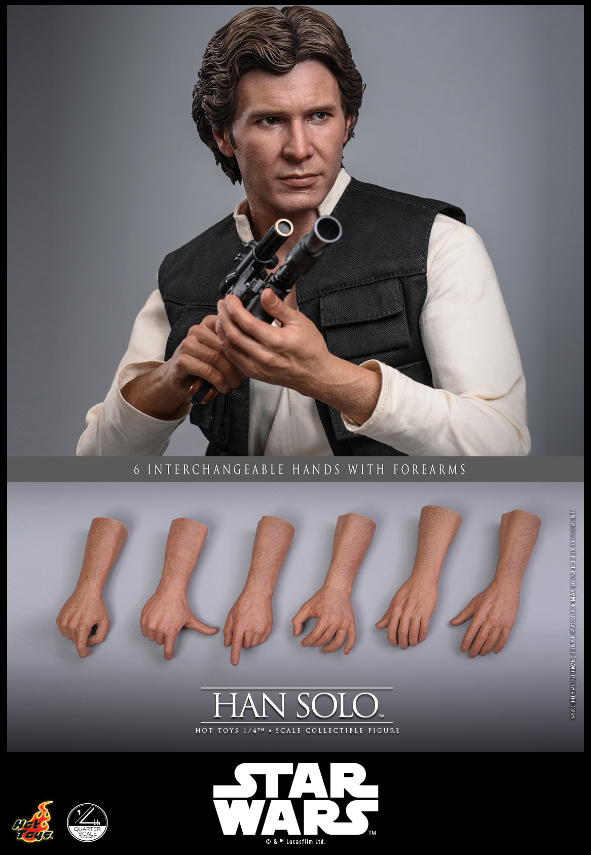 [Pre-Order] QS026 – Star Wars: A New Hope™ - 1/4th scale Han Solo™ Collectible Figure - ActionCity
