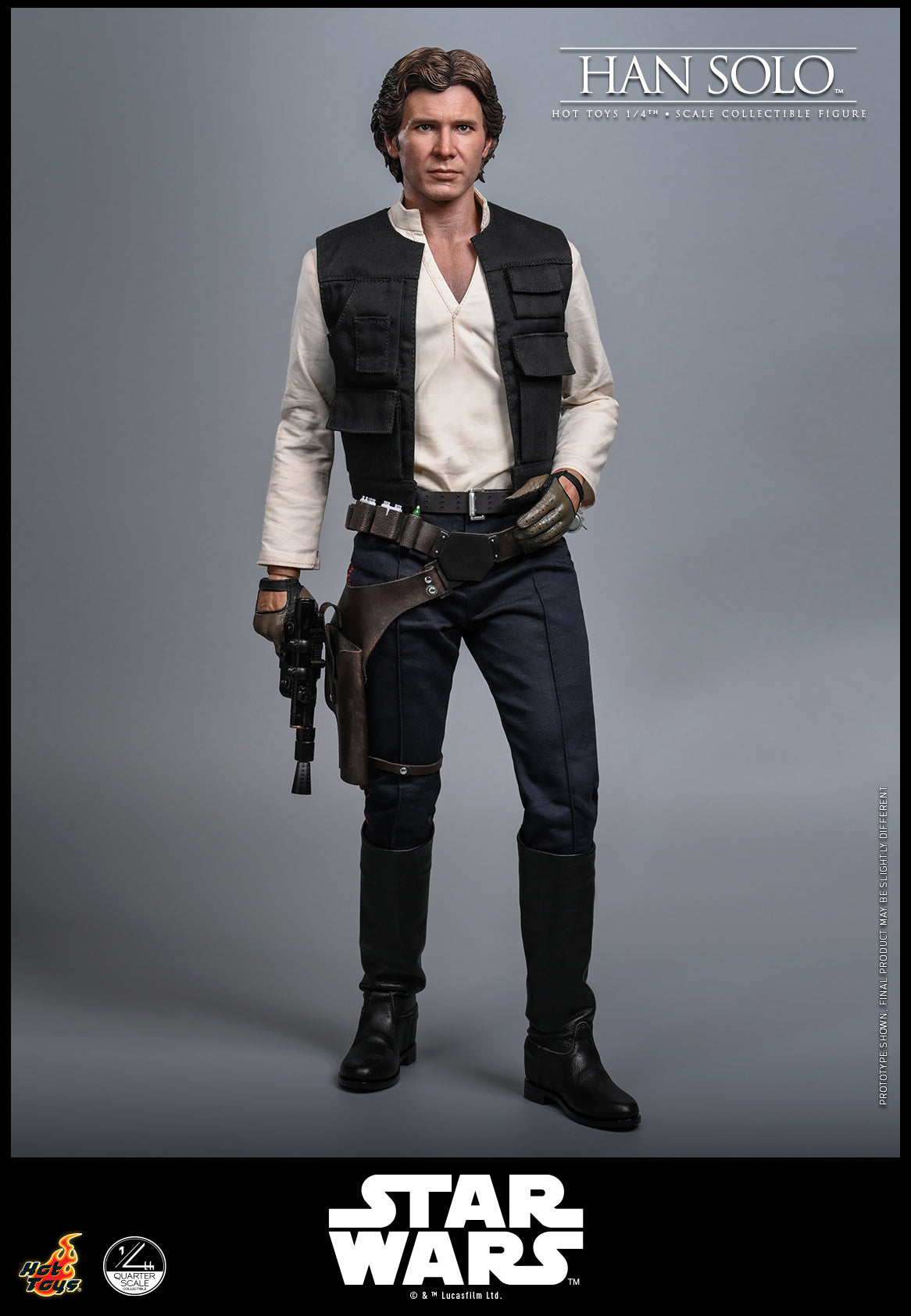 [Pre-Order] QS026 – Star Wars: A New Hope™ - 1/4th scale Han Solo™ Collectible Figure - ActionCity