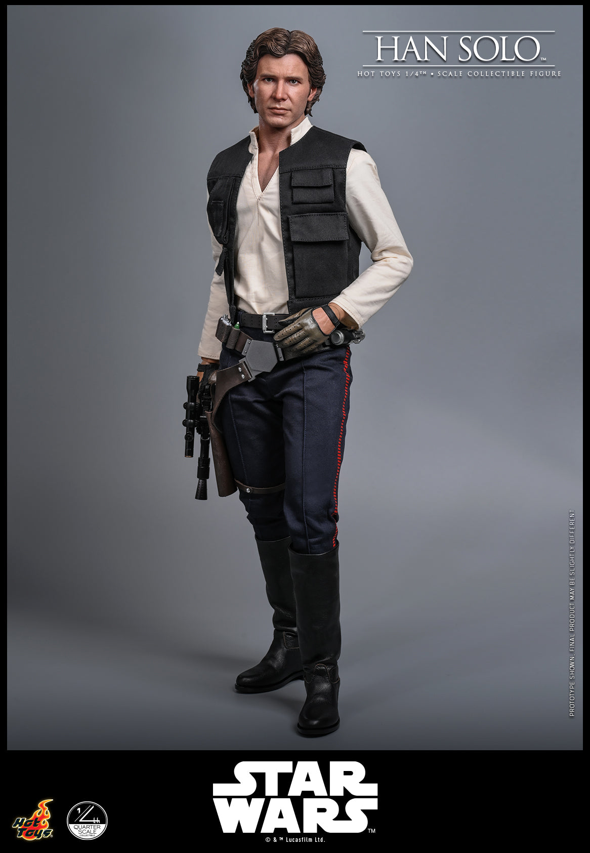 [Pre-Order] QS026 – Star Wars: A New Hope™ - 1/4th scale Han Solo™ Collectible Figure - ActionCity