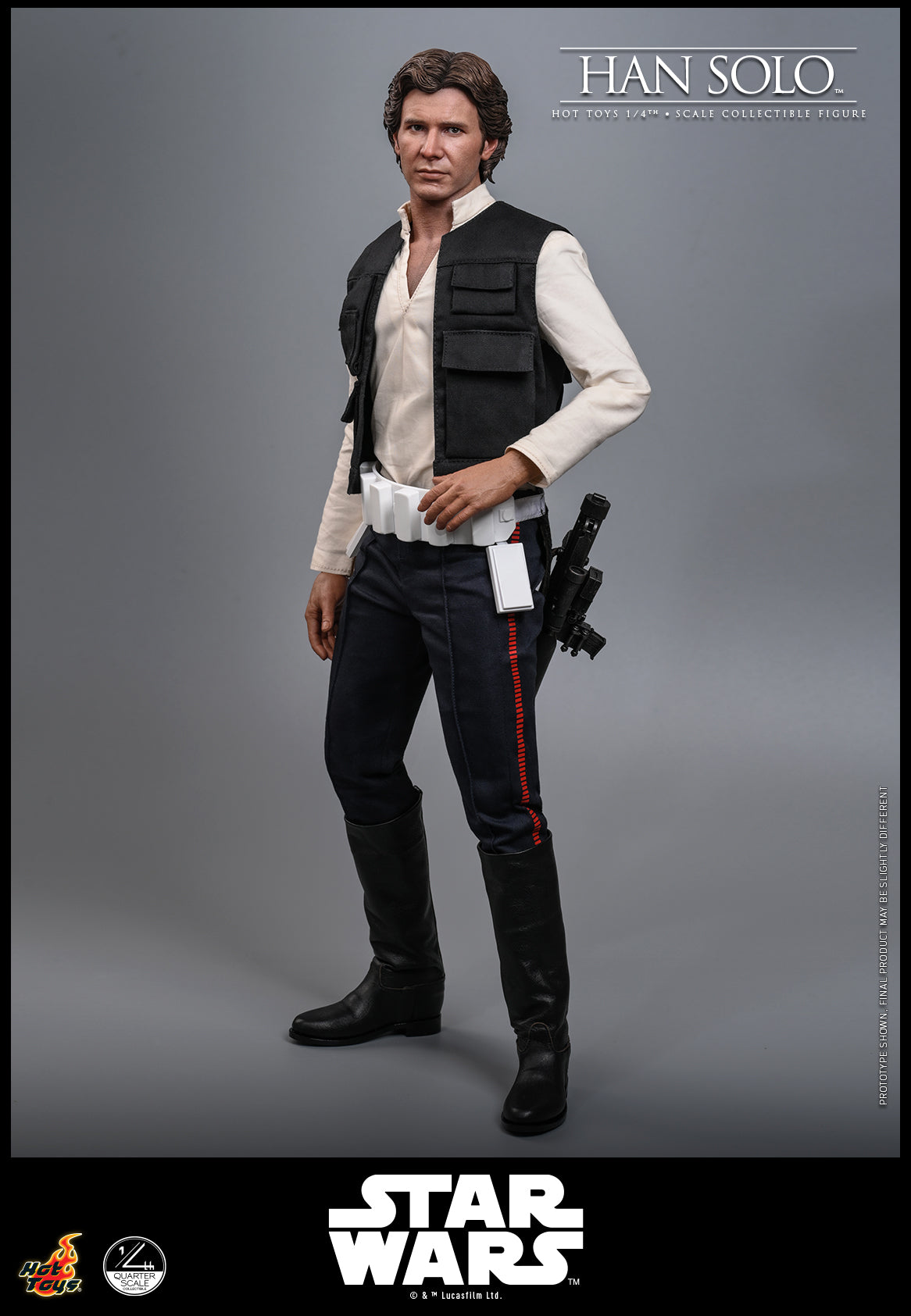 [Pre-Order] QS026 – Star Wars: A New Hope™ - 1/4th scale Han Solo™ Collectible Figure - ActionCity