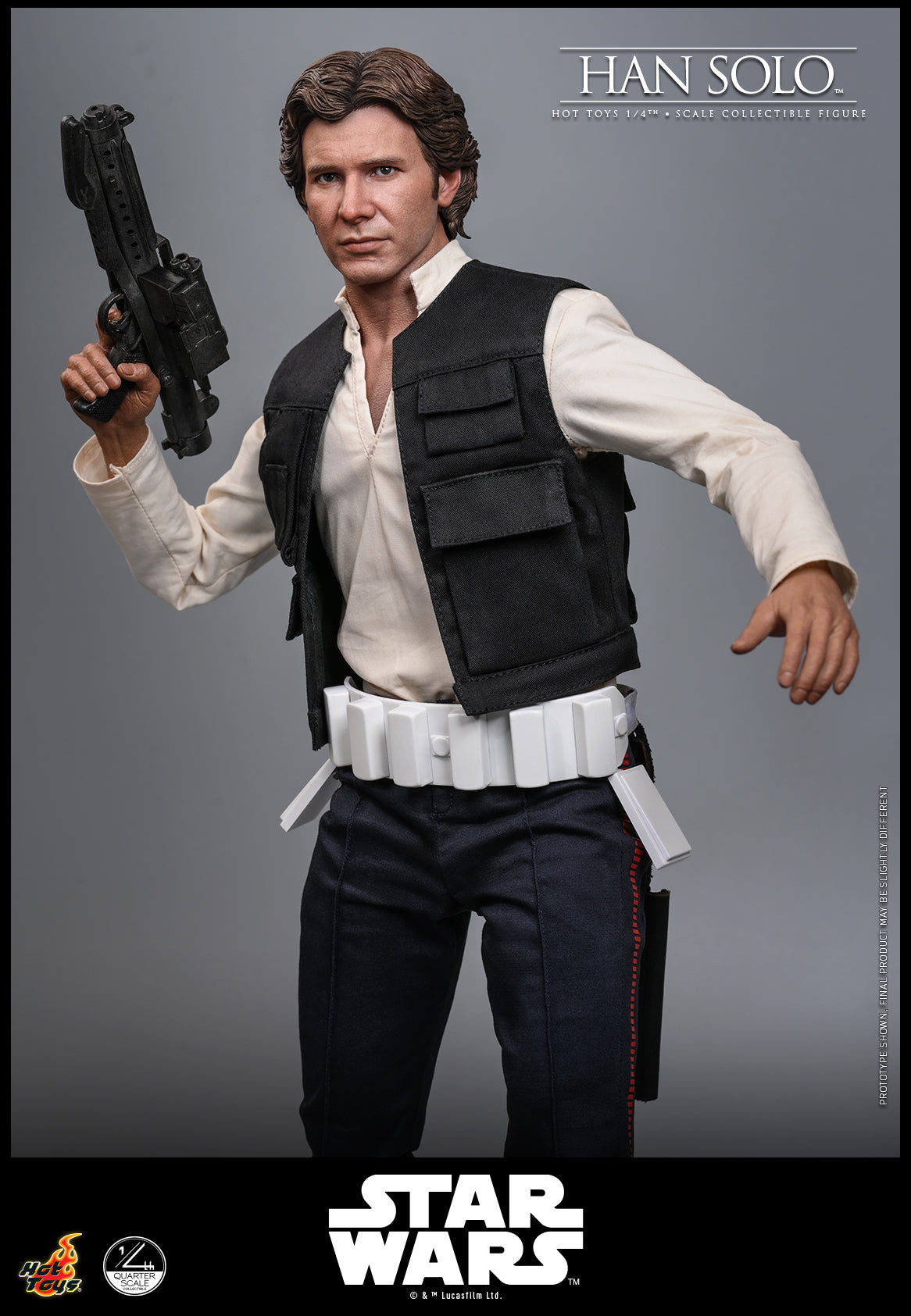 [Pre-Order] QS026 – Star Wars: A New Hope™ - 1/4th scale Han Solo™ Collectible Figure - ActionCity