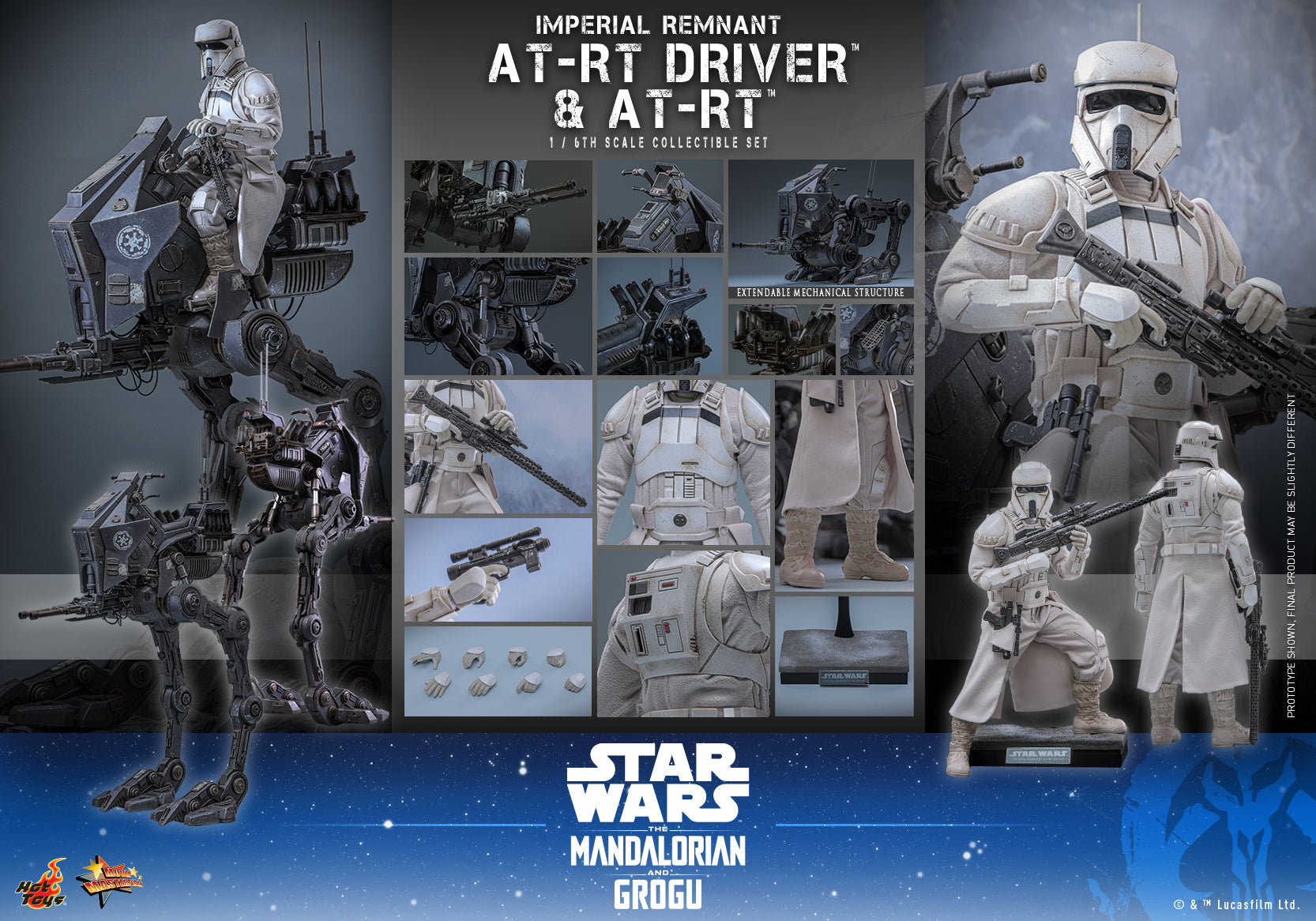 [Pre-Order] MMS875 – Star Wars: The Mandalorian & Grogu™ - 1/6th scale Imperial Remnant AT-RT Driver™ and AT-RT™ Collectible Set