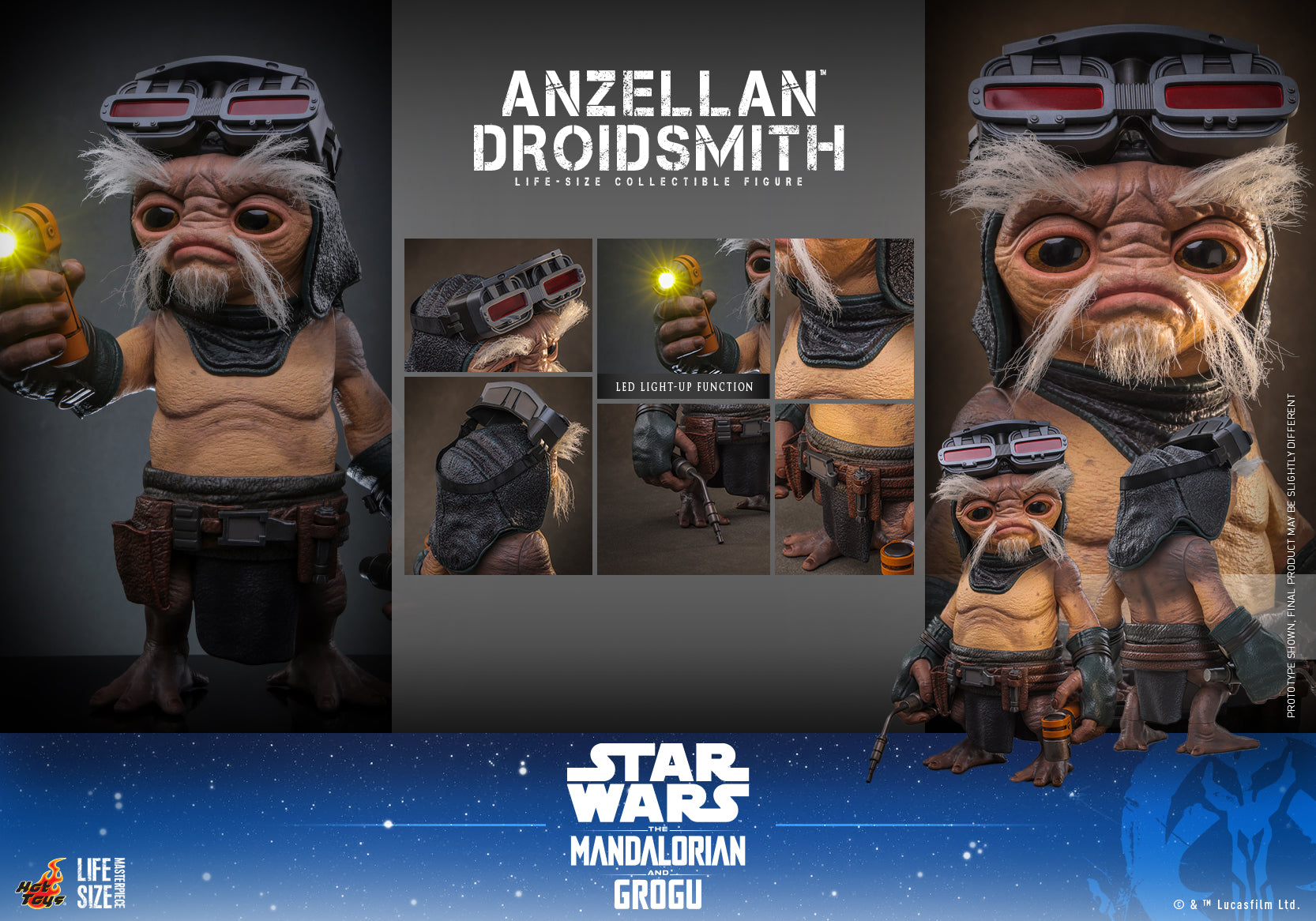 [Pre-Order] LMS017 - The Mandalorian and Grogu - Anzellan Droidsmith Life-Size Collectible Figure