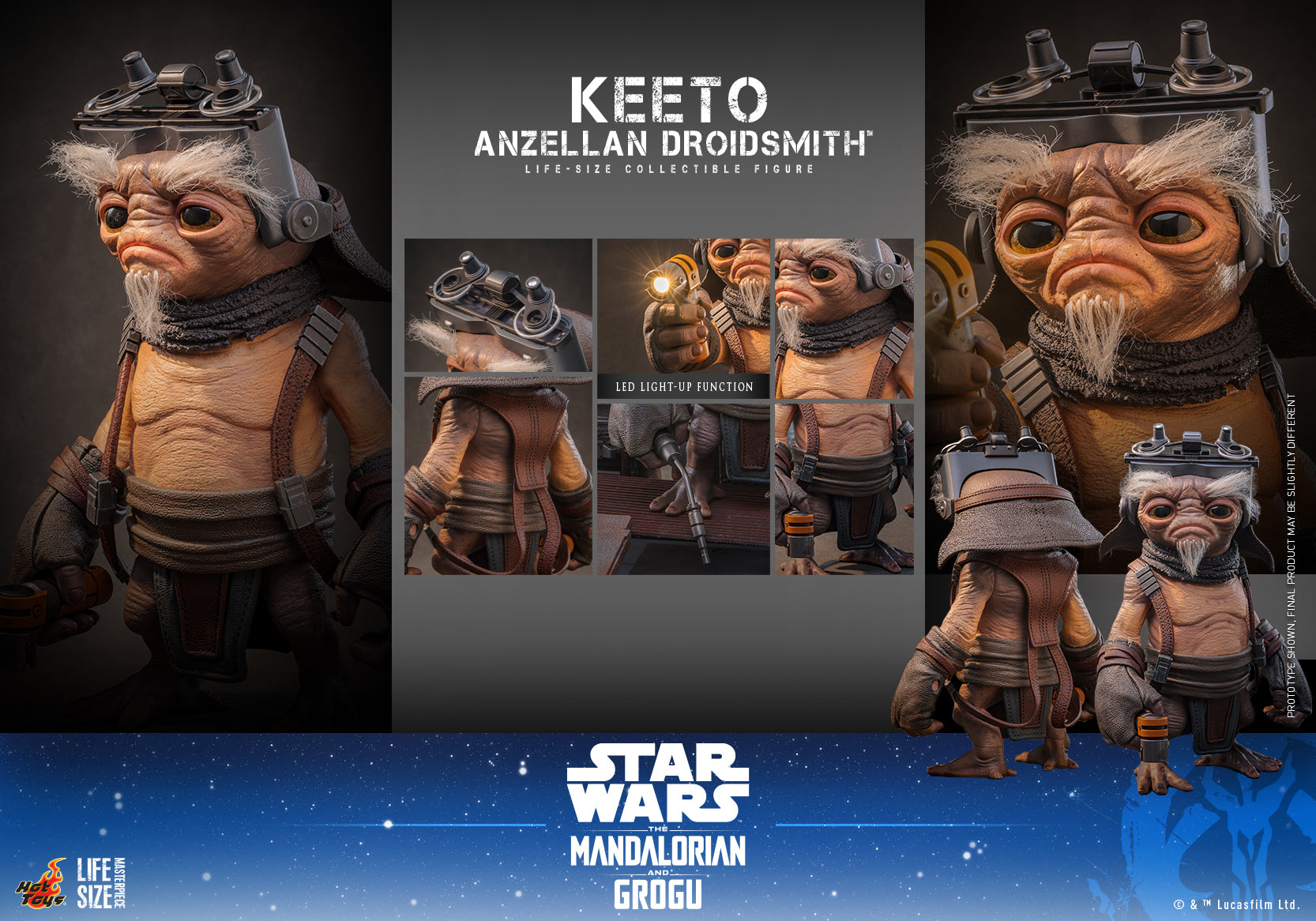[Pre-Order] LMS018 - Star Wars: The Mandalorian & Grogu™ - Keeto (Anzellan Droidsmith™) Life-Size Collectible Figure - ActionCity