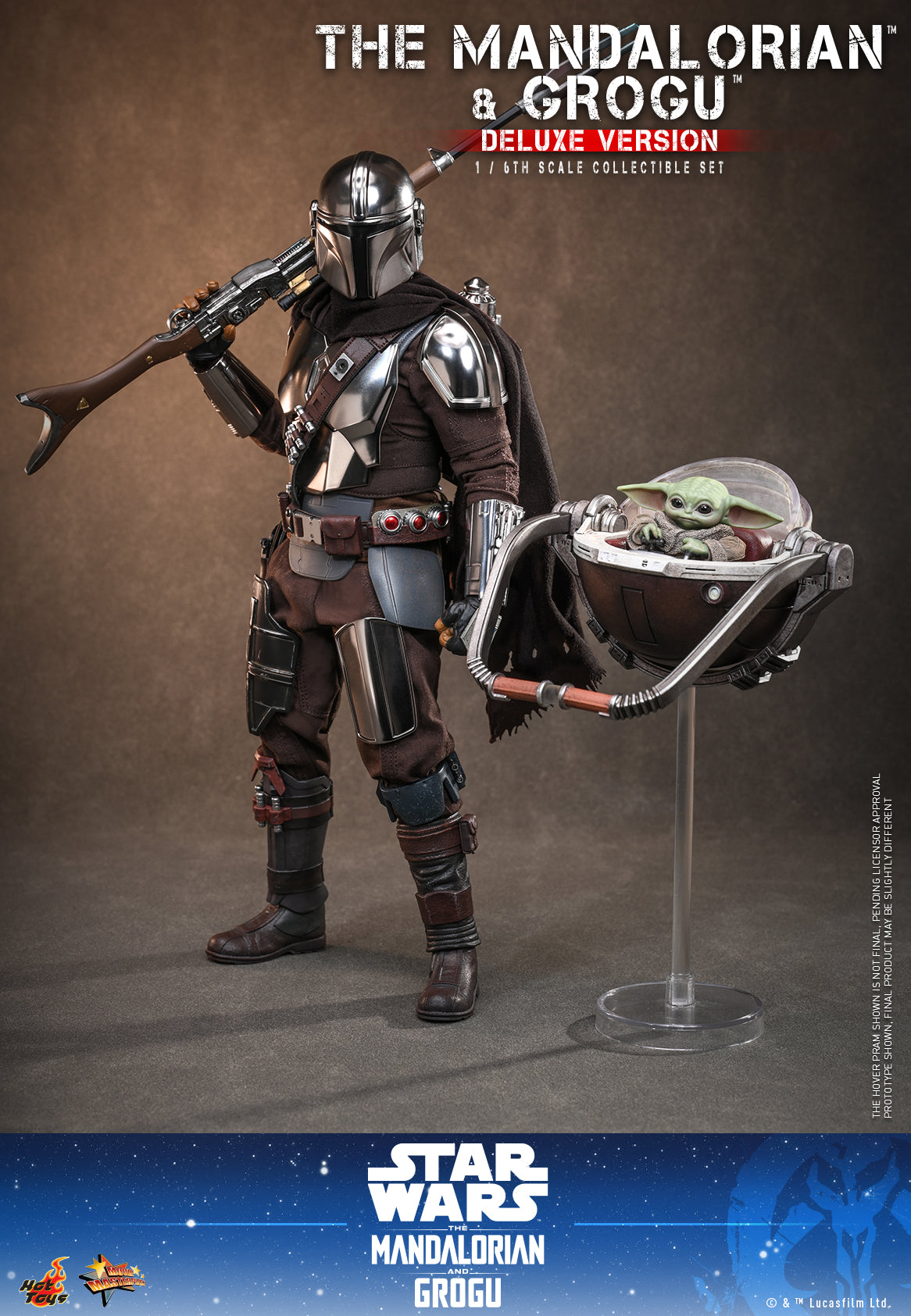 [Pre-Order] MMS872 - The Mandalorian and Grogu - 1/6 The Mandalorian and Grogu Collectible Set (Deluxe Version) - ActionCity