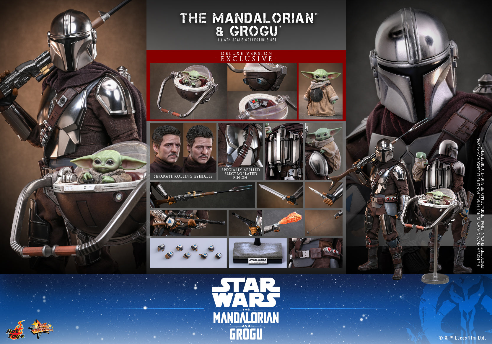 [Pre-Order] MMS872 - The Mandalorian and Grogu - 1/6 The Mandalorian and Grogu Collectible Set (Deluxe Version)