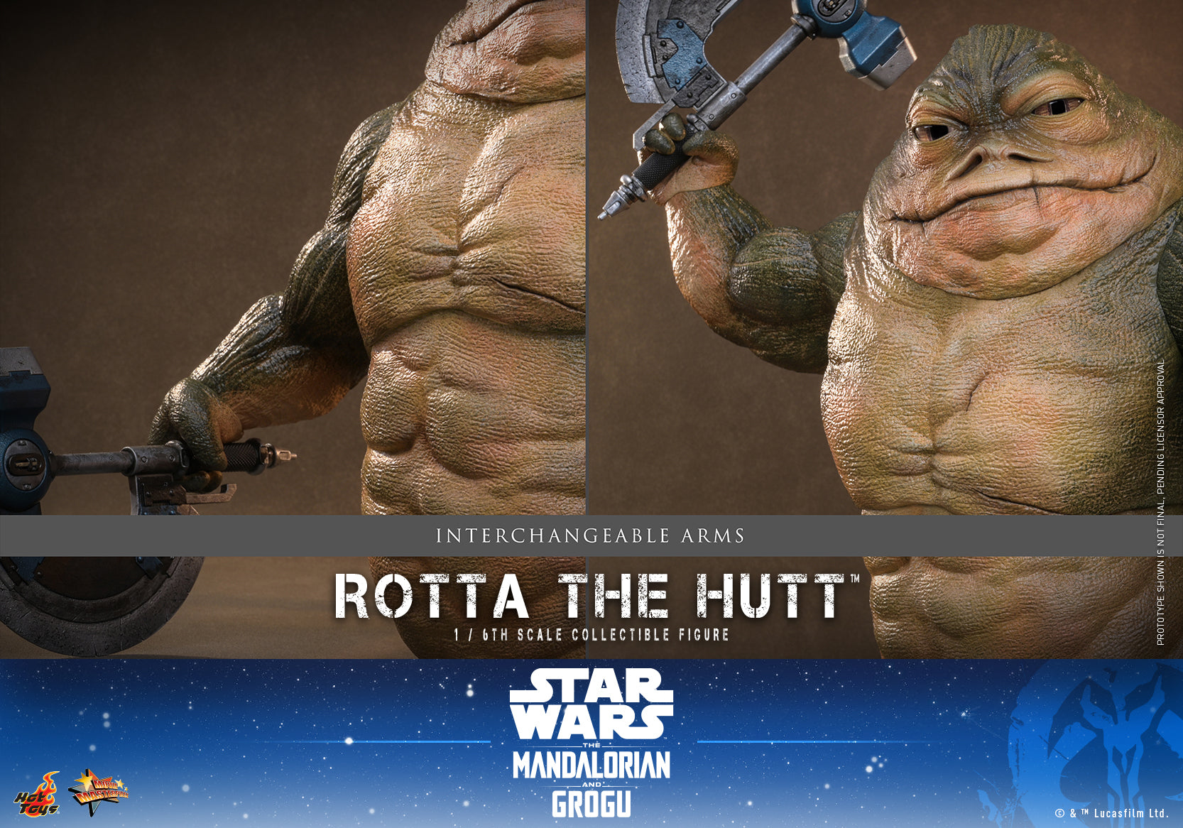 [Pre-Order] MMS885 - Star Wars: The Mandalorian & Grogu™ - 1/6th scale Rotta The Hutt™ Collectible Figure - ActionCity