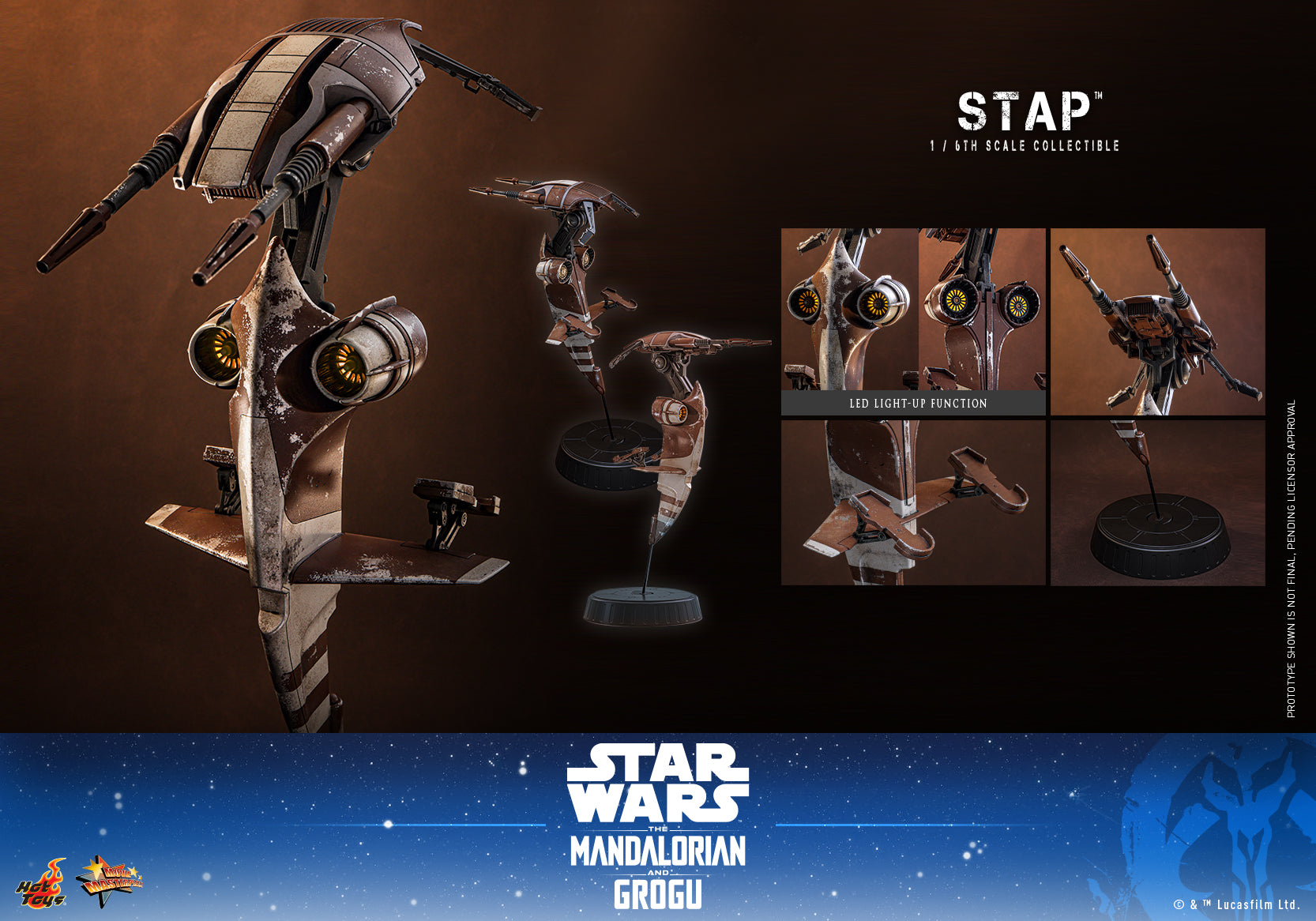 [Pre-Order] MMS886 - Star Wars: The Mandalorian & Grogu™ - 1/6th scale STAP™ Collectible - ActionCity