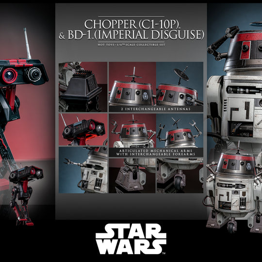TMS152 - Star Wars - 1/6th scale Chopper (C1-10P) & BD-1 (Imperial Disguise) Collectible Set [Hot Toys Exclusive]