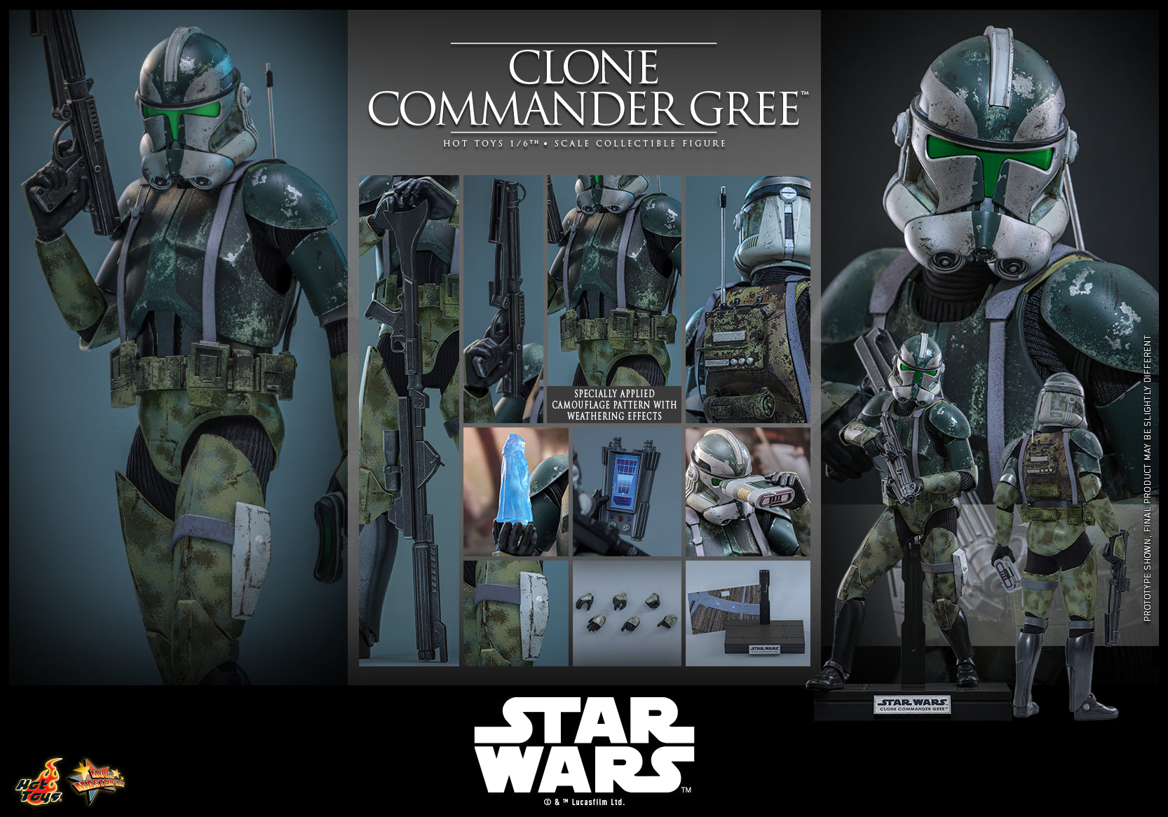 [Pre-Order] MMS877 - Star Wars: Revenge of the Sith™ - 1/6th scale Clone Commander Gree™ Collectible Figure