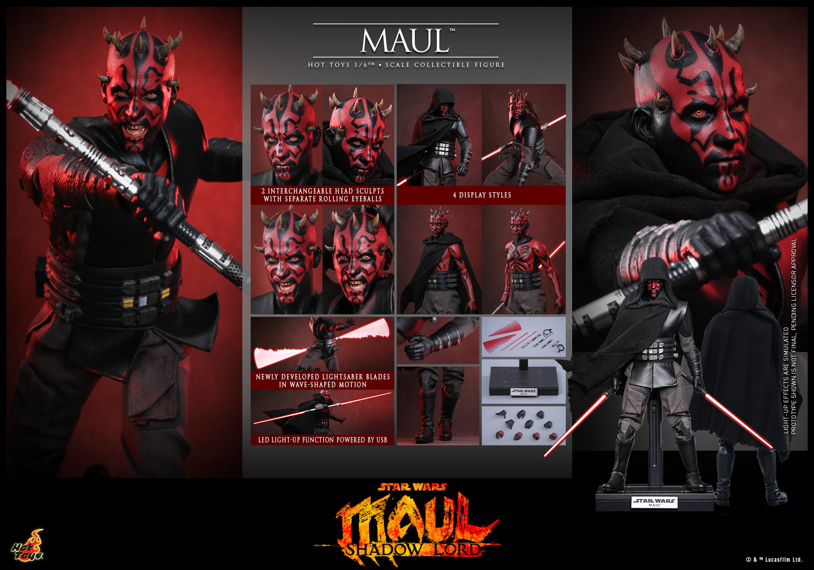 [Pre-Order] TMS187 - Star Wars: Maul – Shadow Lord™ - 1/6th scale Maul™ Collectible Figure