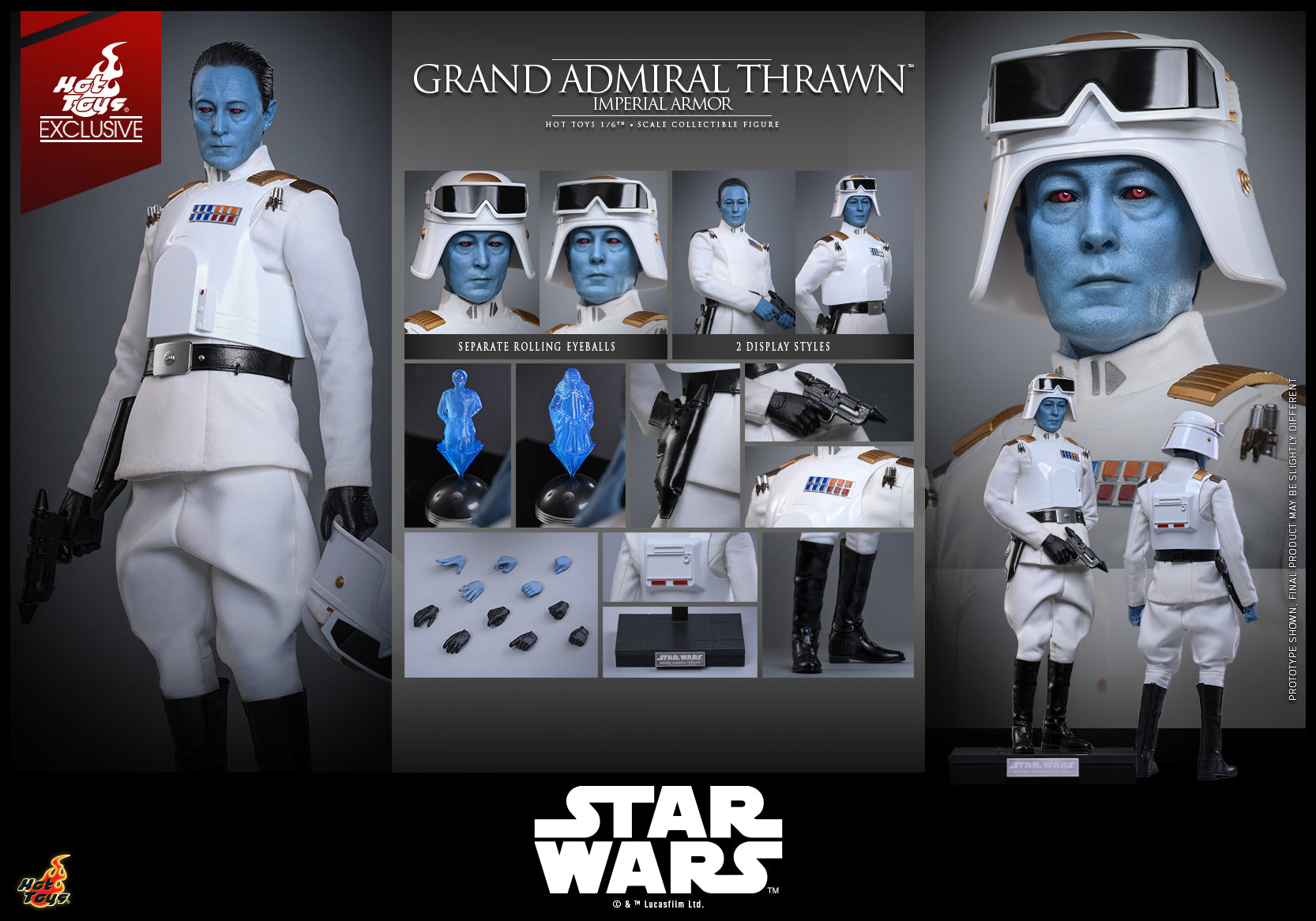 TMS169 - Star Wars Rebels - 1/6 Grand Admiral Thrawn (Imperial Armor) [Hot Toys Exclusive]