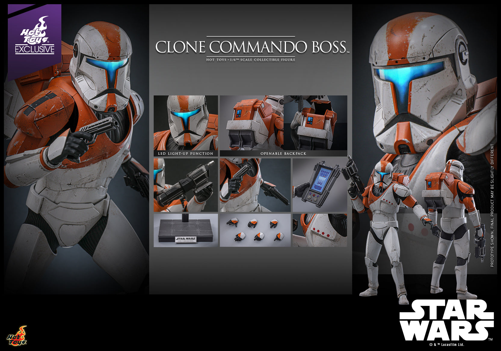 TMS151 - Star Wars: The Clone Wars - 1/6th scale Clone Commando Boss Collectible Figure [Hot Toys Exclusive]