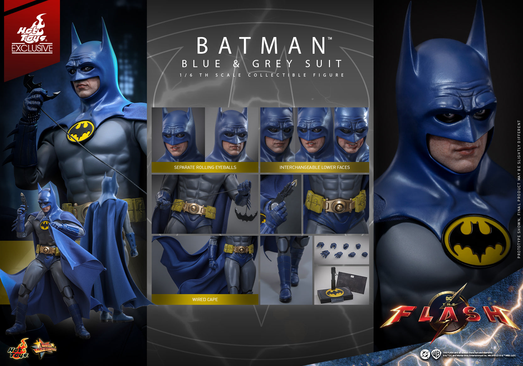 [Pre-Order] MMS834 - 1/6th scale Batman (Blue & Grey Suit) Collectible Figure [Hot Toys Exclusive]