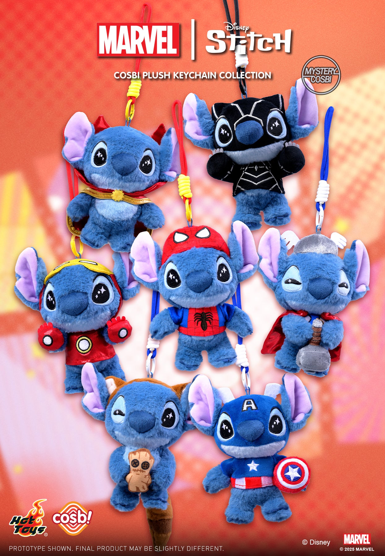 PPLU072N - Stitch - Marvel Stitch Cosbi Plush Keychain Collection