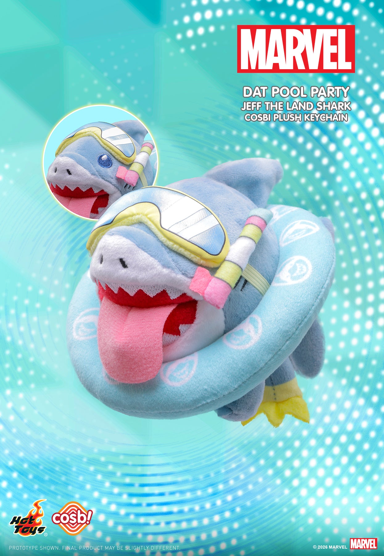 [Pre-Order] PPLU108N - Marvel – Jeff the Land Shark Cosbi Plush Keychain Collection - ActionCity