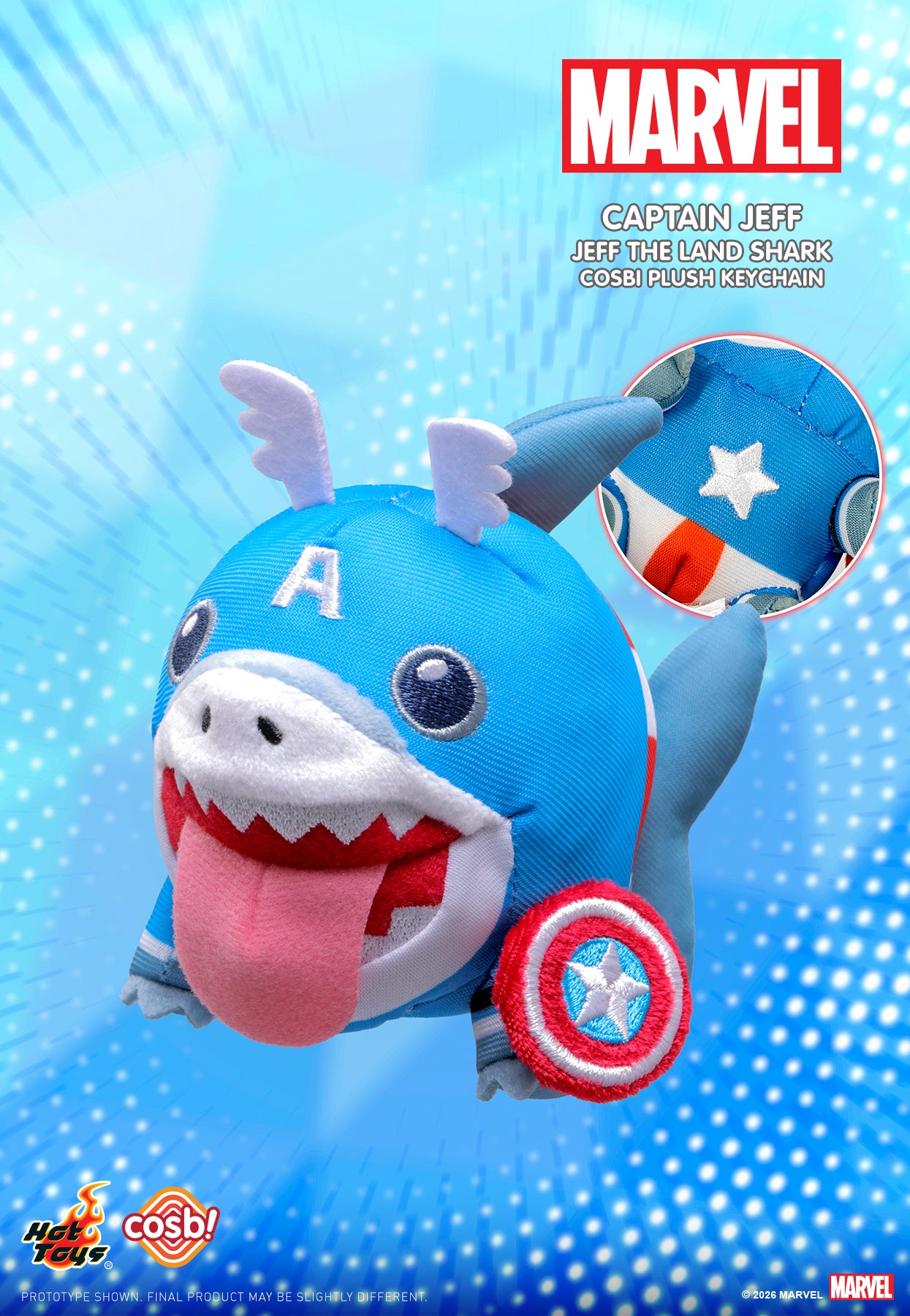 [Pre-Order] PPLU108N - Marvel – Jeff the Land Shark Cosbi Plush Keychain Collection - ActionCity