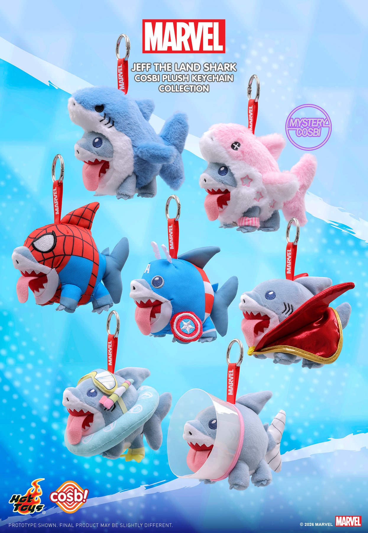[Pre-Order] PPLU108N - Marvel – Jeff the Land Shark Cosbi Plush Keychain Collection - ActionCity