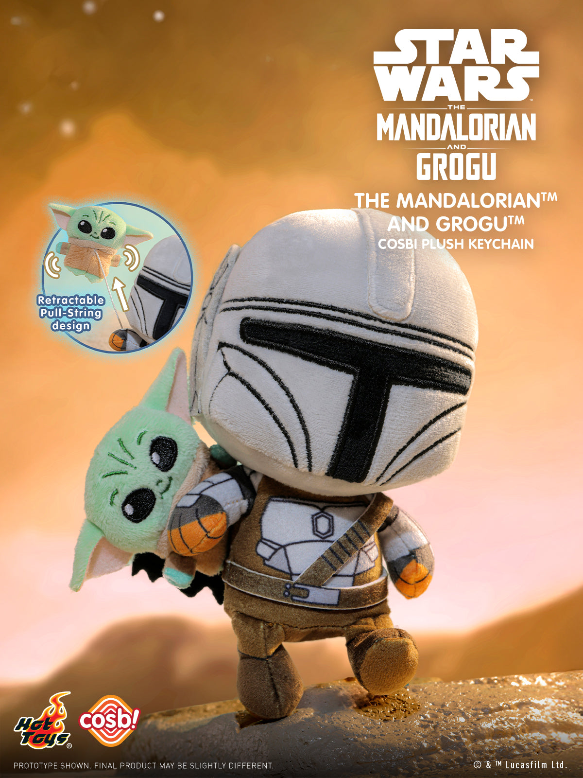 [Pre-Order] PPLU112N - The Mandalorian and Grogu - The Mandalorian and Grogu Cosbi Plush Keychain Collection