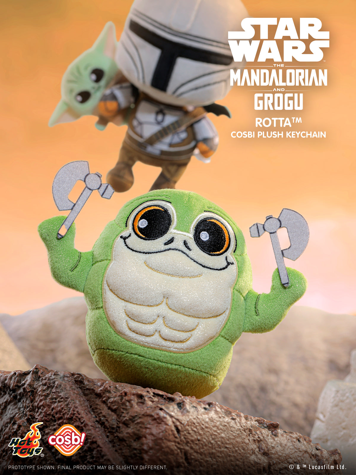[Pre-Order] PPLU112N - The Mandalorian and Grogu - The Mandalorian and Grogu Cosbi Plush Keychain Collection - ActionCity