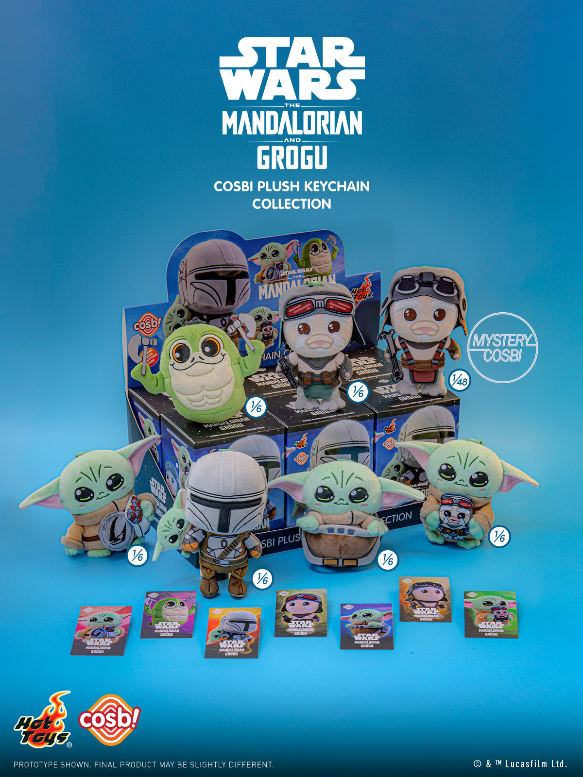 [Pre-Order] PPLU112N - The Mandalorian and Grogu - The Mandalorian and Grogu Cosbi Plush Keychain Collection - ActionCity