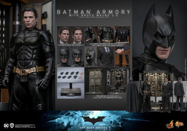 MMS750 - The Dark Knight - 1/6th scale Batman Armory with Bruce Wayne (2.0) Collectible Set