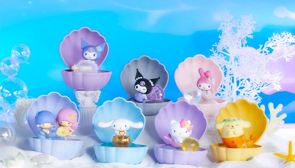 Sanrio Characters Mermaid Shell Night Lamp Series Blind Box