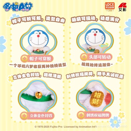 Doraemon-vol.1 Lucky Cat Plush Blind Box