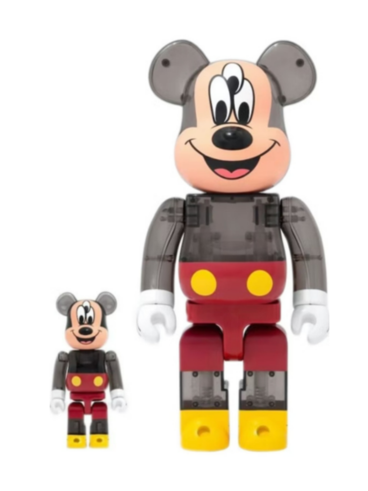 BE@RBRICK CLOT 3-Eyed Mickey Transparent 100% & 400%