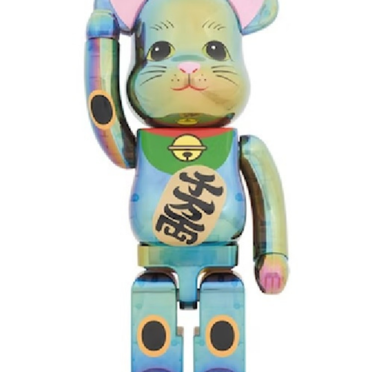 BE@RBRICK Manekineko Black Transparent Plating 1000%