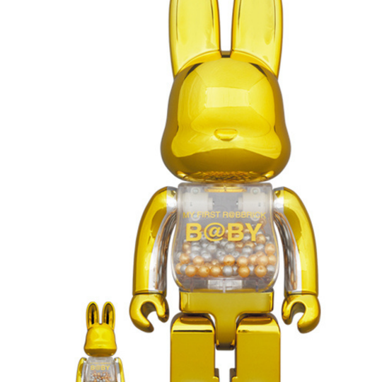 My First R@bbrick B@by 100％ & 400％ Gold Silver Ver.