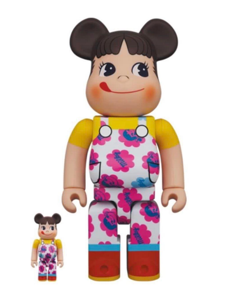 BE@RBRICK Peko-Chan Milky 70th Anniversary Design 100% & 400