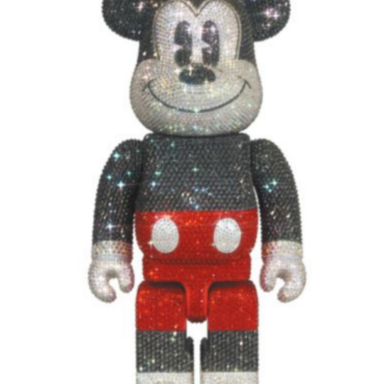 Crystal Decorate Mickey Mouse Bearbrick 400% R&W