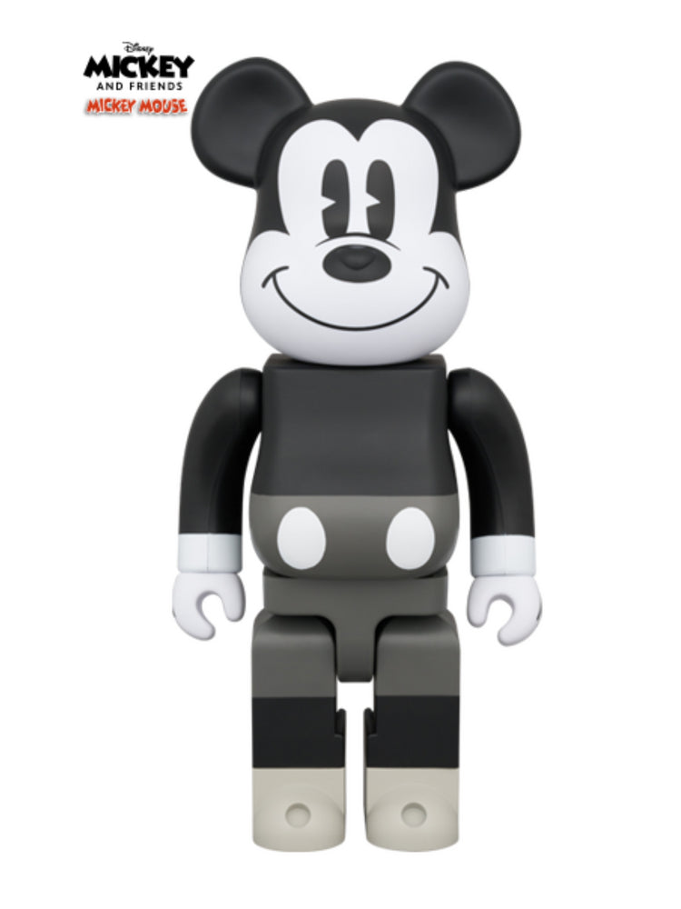Pre-Order] BE@RBRICK MICKEY MOUSE B&W Ver. (MICKEY MOUSE