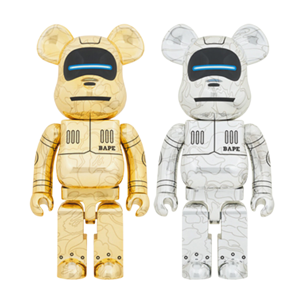 BE@RBRICK Sorayama x Baby Milo(R) 100% & 400% Gold Ver./Silver Ver BE@RBRICK Sorayama x Baby Milo(R) 100% & 400% Gold Ver./Silver Ver