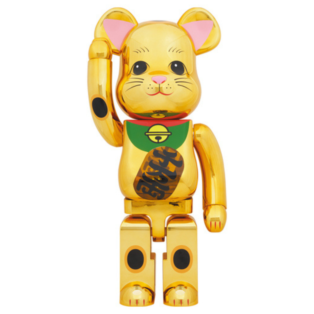 BE@RBRICK Manekineko Gold Plated Emit Light 1000%(ASK)