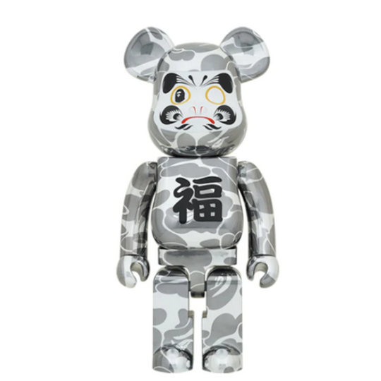 BE@RBRICK Bape Daruma Silver Plated 1000%(ASK)