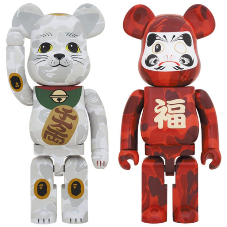 BE@RBRICK 1st Camo Manekineko & Daruma 1000% Set