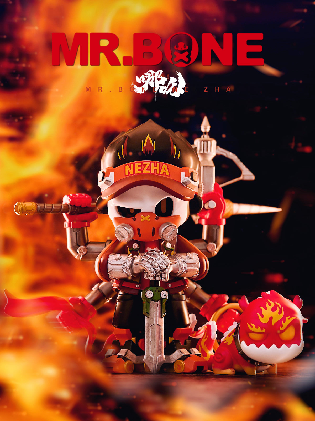 Mr.Bone Set Of 3 - Wukong , Nezha, Yang Jian