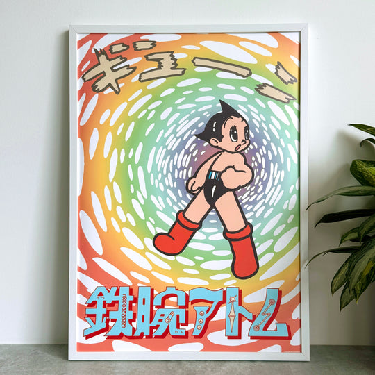 Astro Boy RAINBOW SPIRAL Art Print